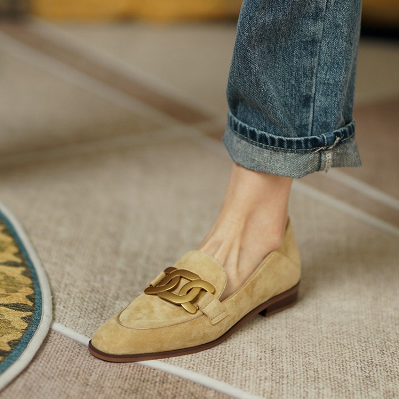 Kids Shoes Women - Suede Leather Women Loafers Spring/Autumn Low