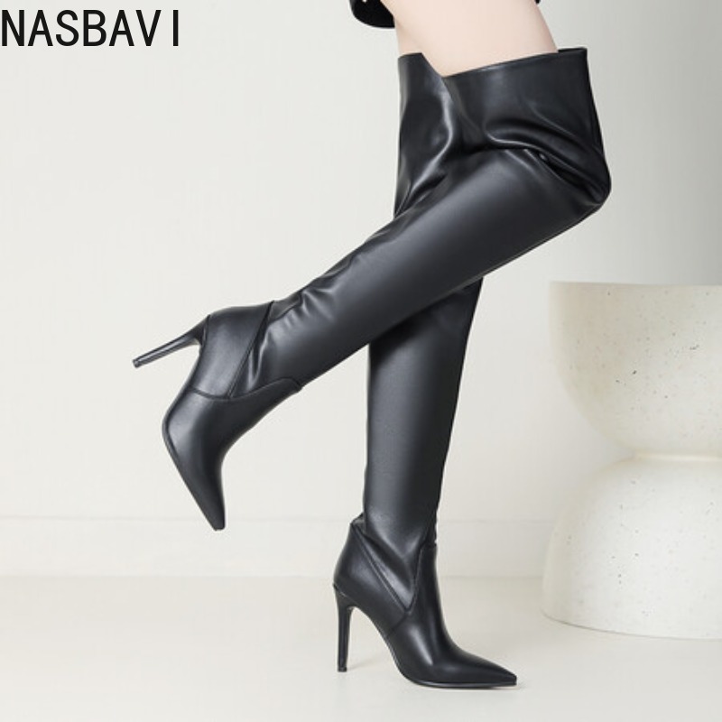 Zip Up Boots Short - NASBAVI Black Pointed Toe Luxury Designer