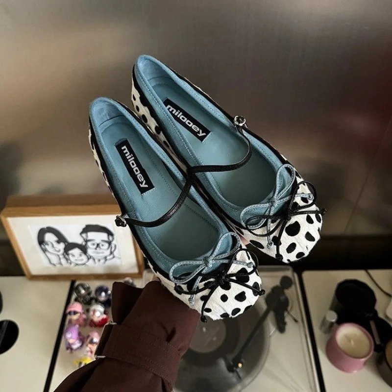 Women'S Heels - 2026French Flat Bottomed Rotundity Toe Ballet