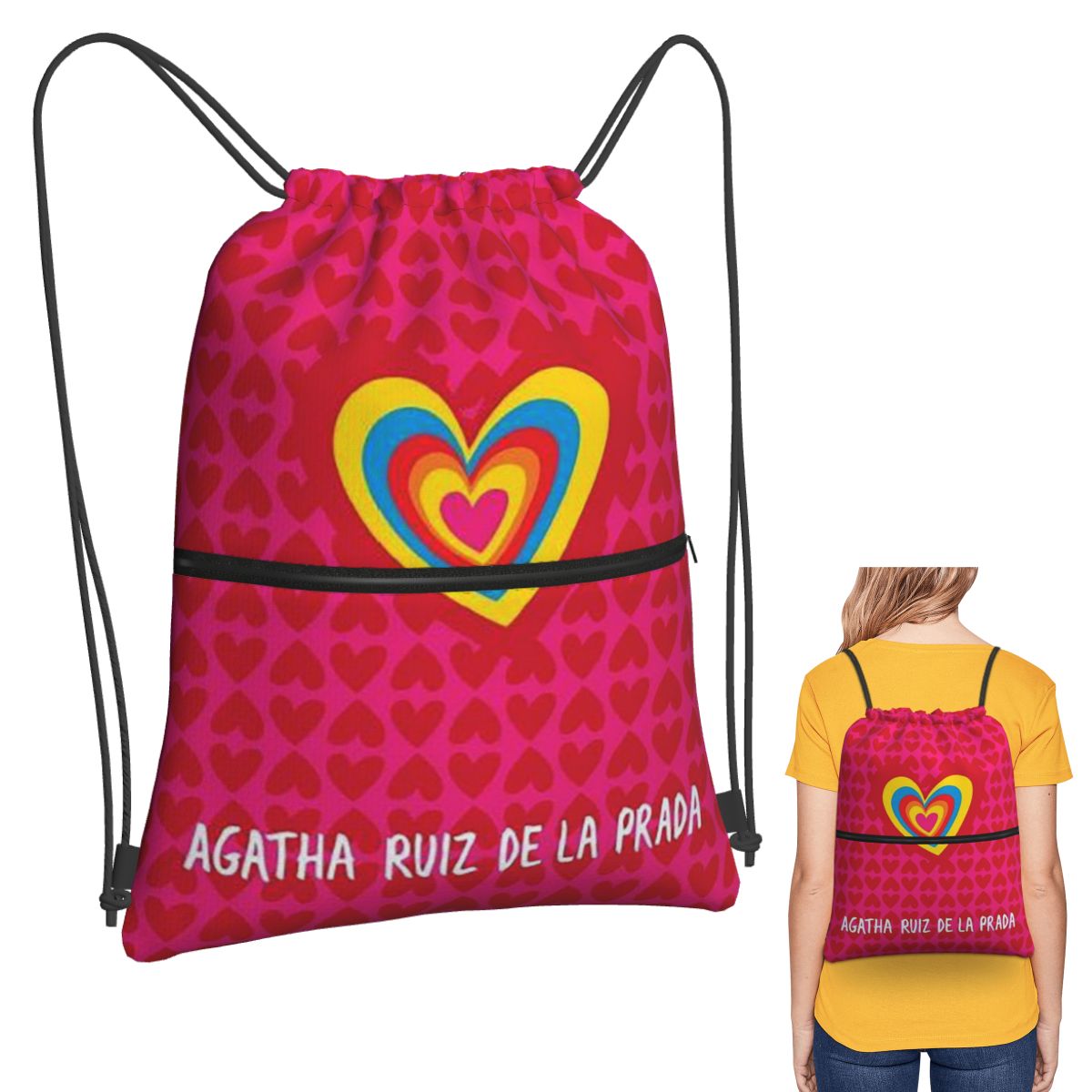 Women'S Shoes Prada - Agatha Ruiz-De La-Prada Pattern Backpacks Portable