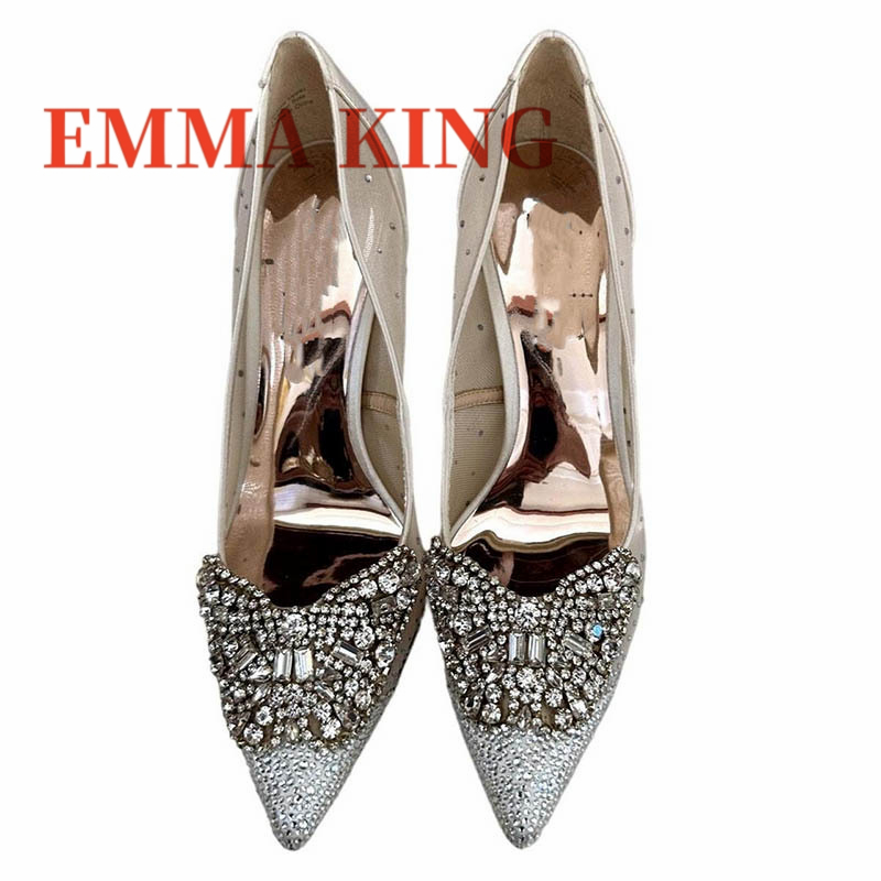 Mesh Embellished Court Shoes,W - Court Heel Pointed 评论和价格