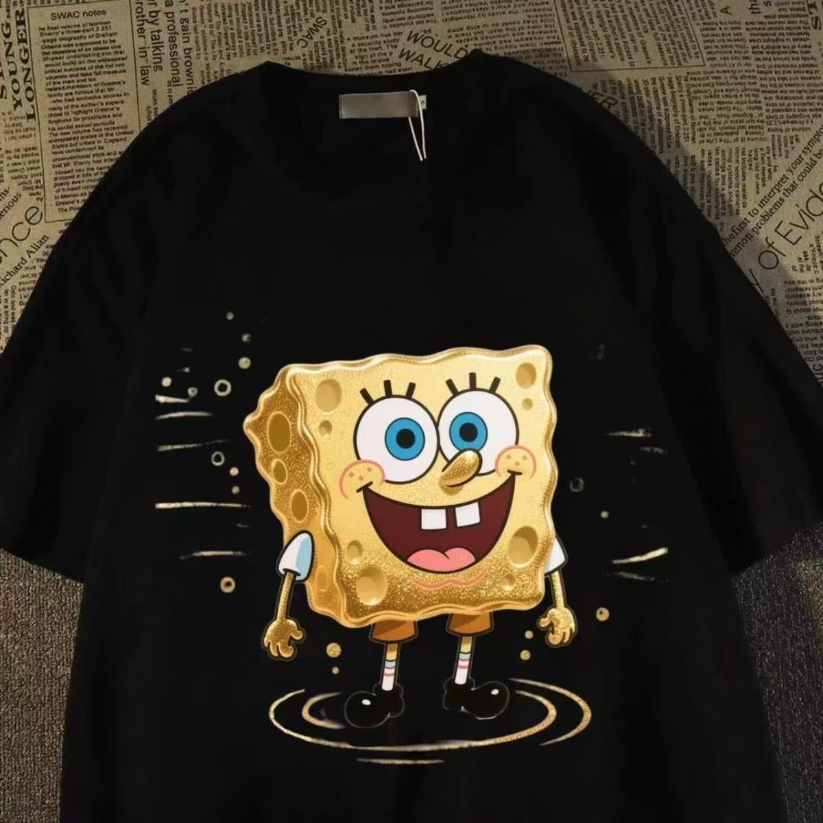 Vintage SpongeBob Print T‑Shir - Women'S Shoes For Crews 评论和价格