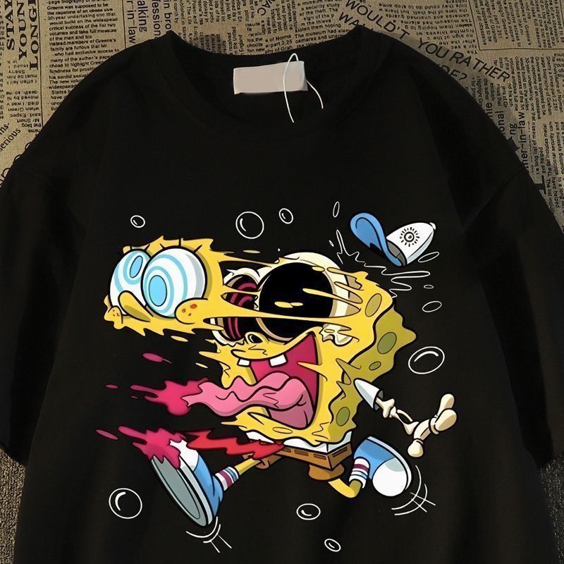 Vintage SpongeBob Print T‑Shir - Women'S Shoes For Crews 评论和价格