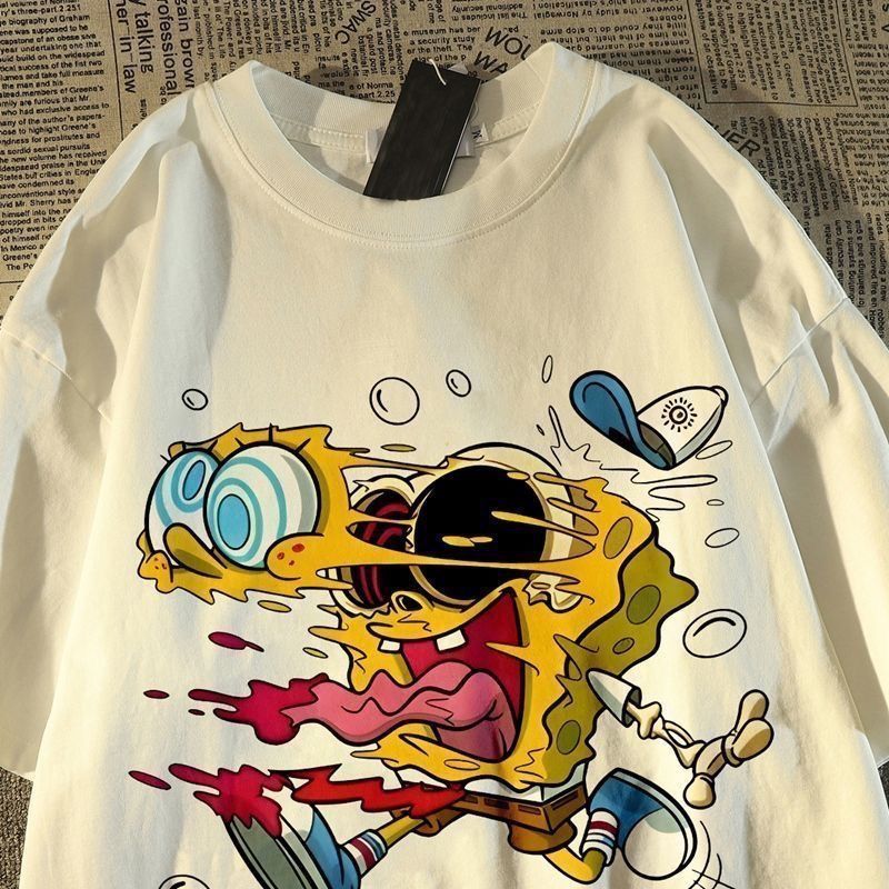Vintage SpongeBob Print T‑Shir - Women'S Shoes For Crews 评论和价格