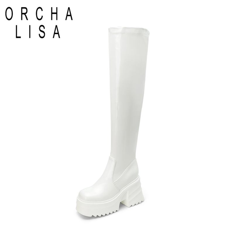 ORCHALISA New Patent Leather W - Zip Up Boots Short 评论和价格