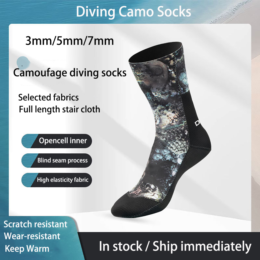 3/5/7mm Neoprene Camo Diving S - Women'S Shoes Neuropathy 评论和价格