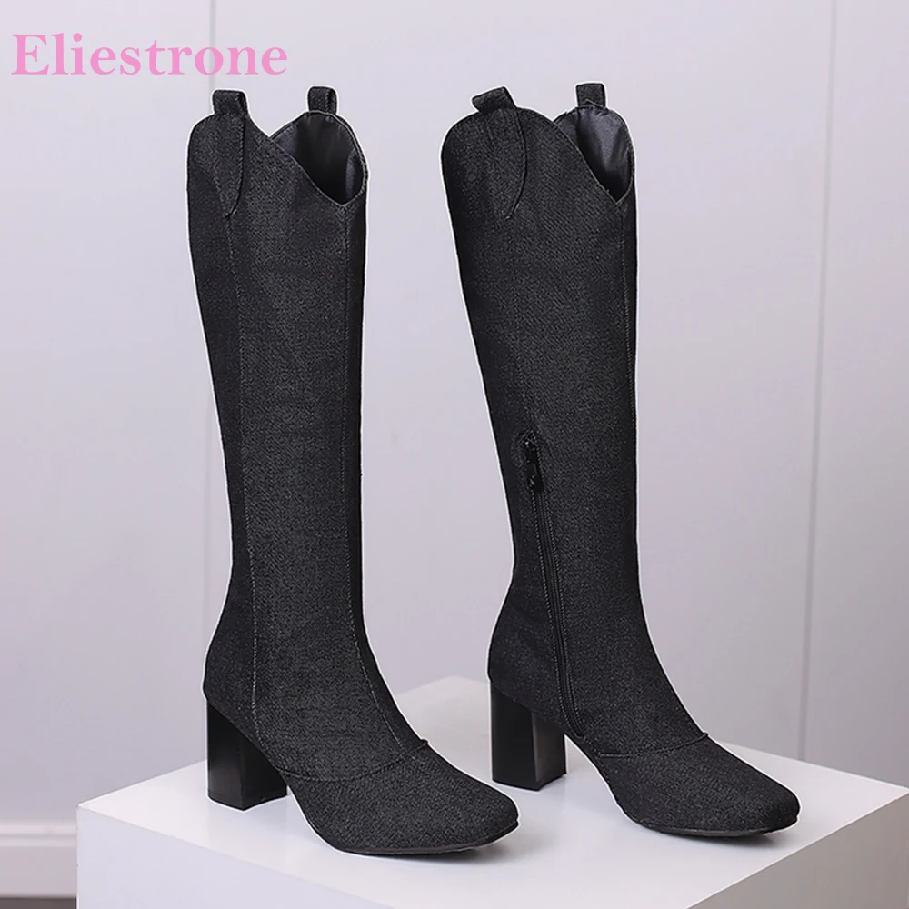 New Winter Black Blue Women Kn - Women'S Shoes Size 12 评论和价格