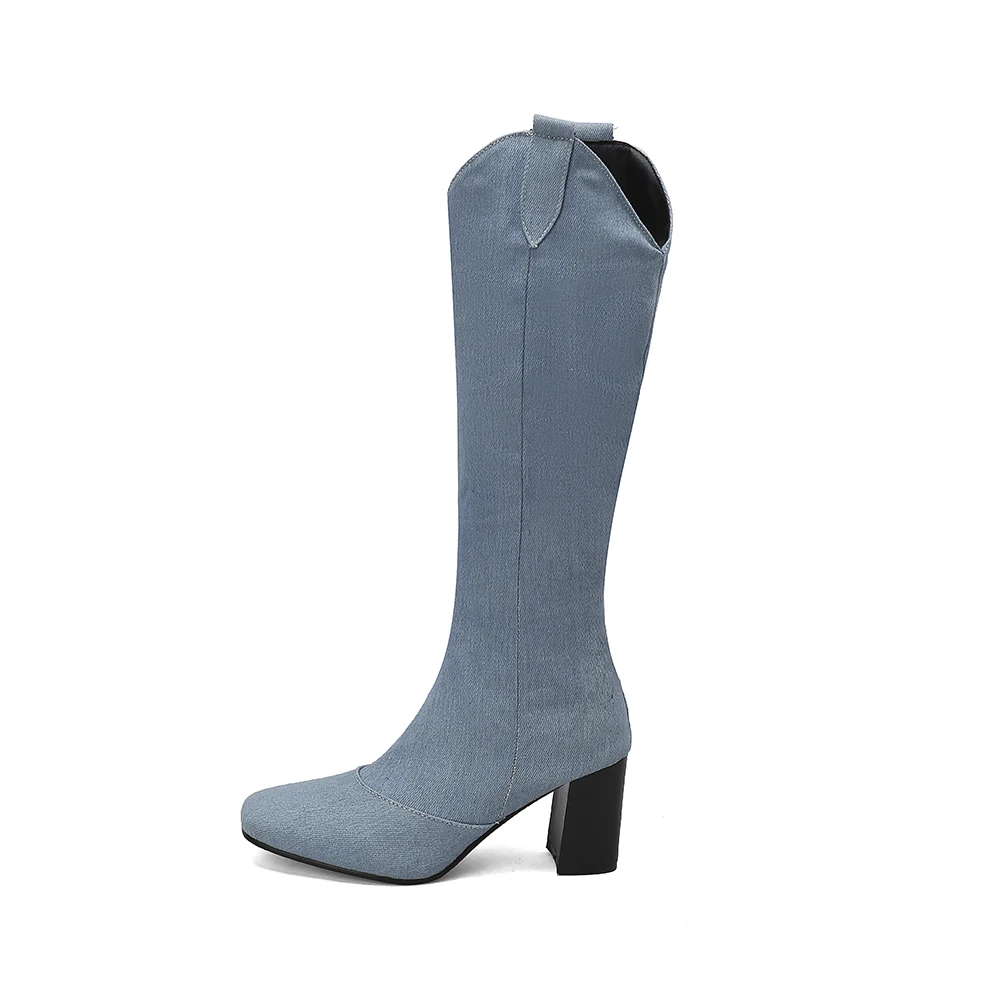 New Winter Black Blue Women Kn - Women'S Shoes Size 12 评论和价格