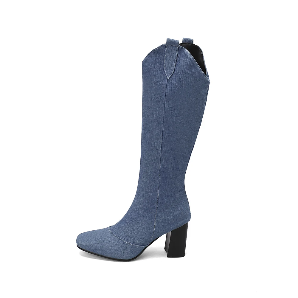 New Winter Black Blue Women Kn - Women'S Shoes Size 12 评论和价格