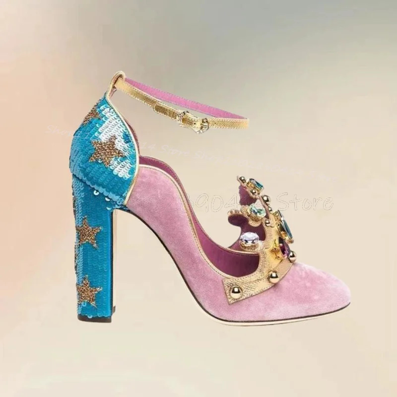 Court Style Crystal Crown Desi - Court Heel Pointed 评论和价格