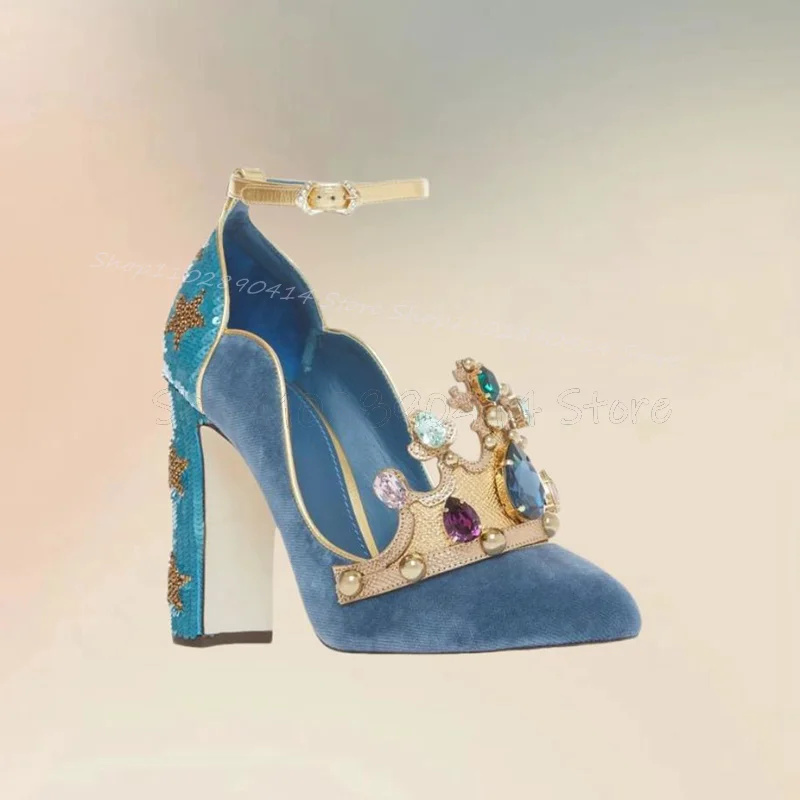 Court Style Crystal Crown Desi - Court Heel Pointed 评论和价格