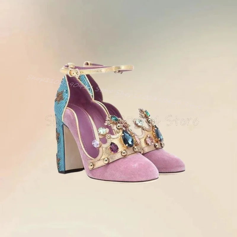 Court Style Crystal Crown Desi - Court Heel Pointed 评论和价格