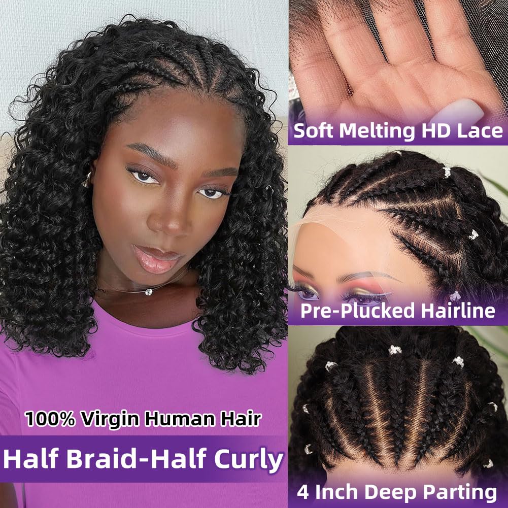 Cornrow Braid Bob Wig Deep Cur - Women'S Shoes Bobs 评论和价格