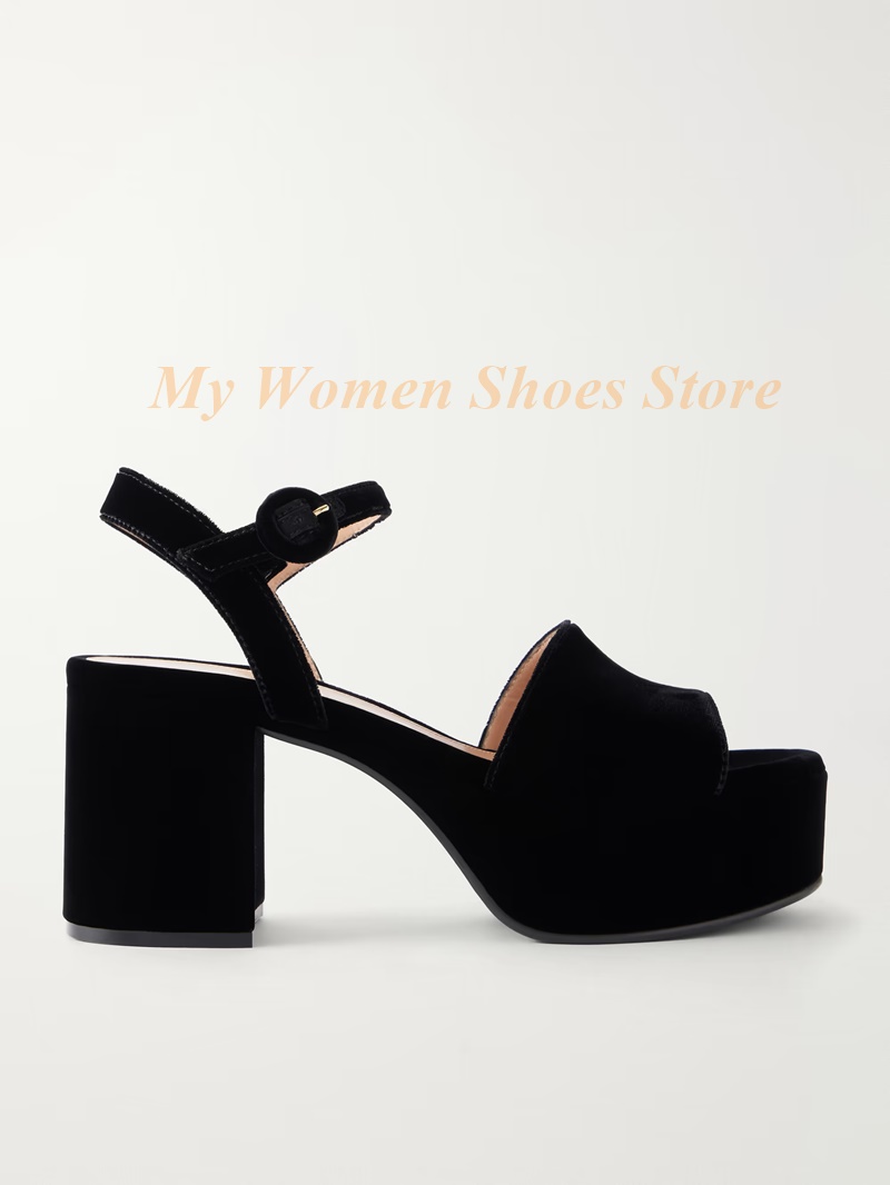 Chunky Heel Suede Platform San - Kids Shoes Women 评论和价格