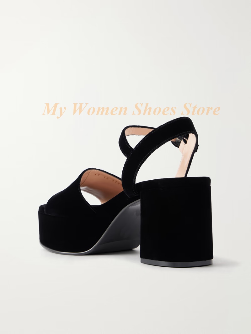 Chunky Heel Suede Platform San - Kids Shoes Women 评论和价格
