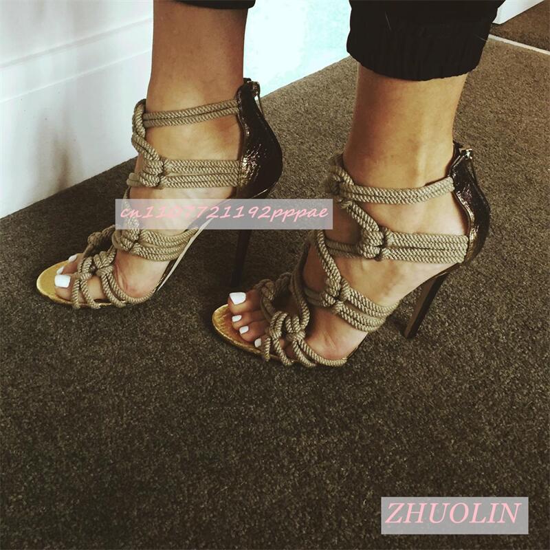 Female Braided Rope Open Toe S - Kids Shoes Women 评论和价格
