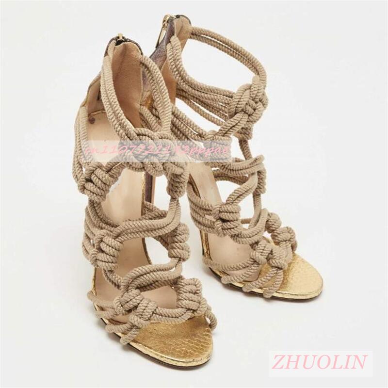 Female Braided Rope Open Toe S - Kids Shoes Women 评论和价格