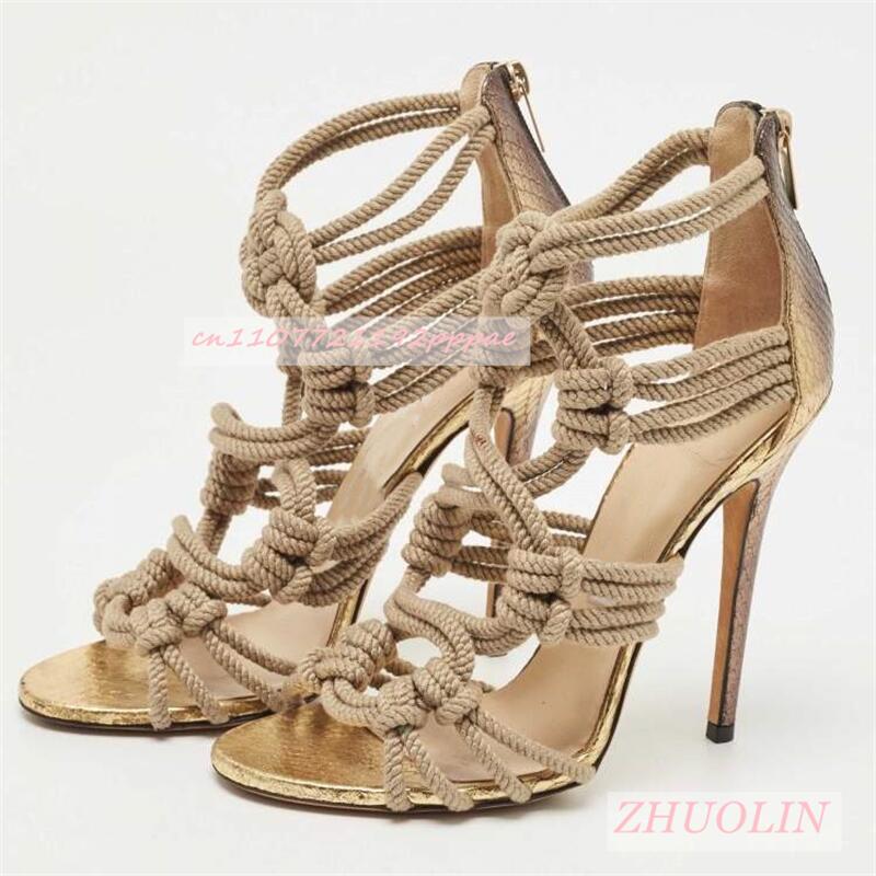 Female Braided Rope Open Toe S - Kids Shoes Women 评论和价格