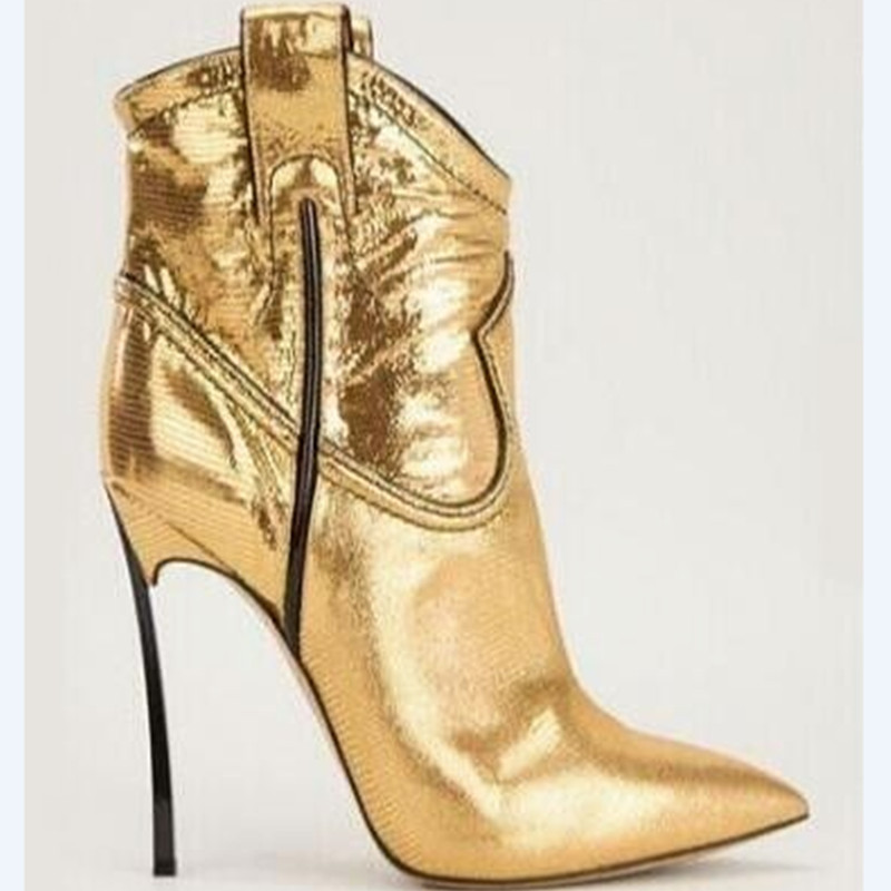 Silver Gold Patent Leather Bla - Women'S Shoes Size 12 评论和价格
