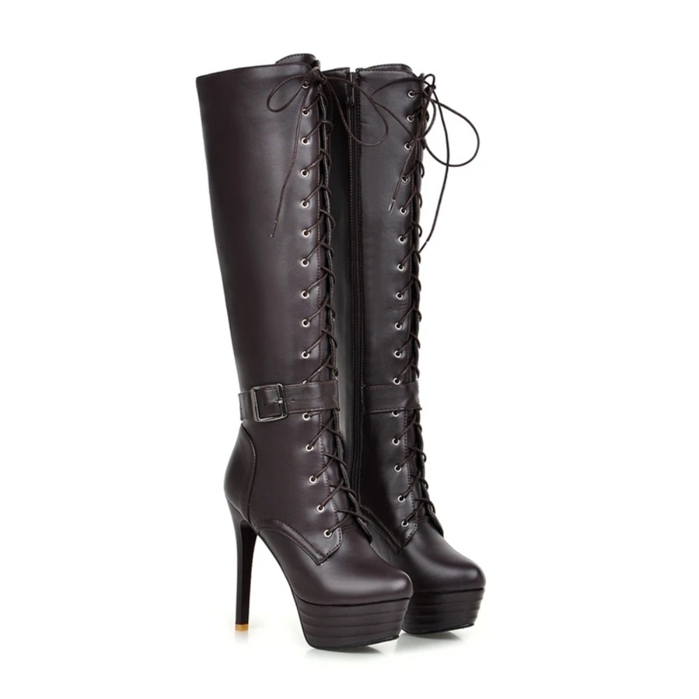 Knee High Boots Womens Botas M - Zip Up Boots Short 评论和价格