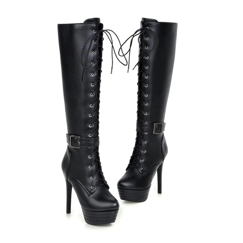 Knee High Boots Womens Botas M - Zip Up Boots Short 评论和价格