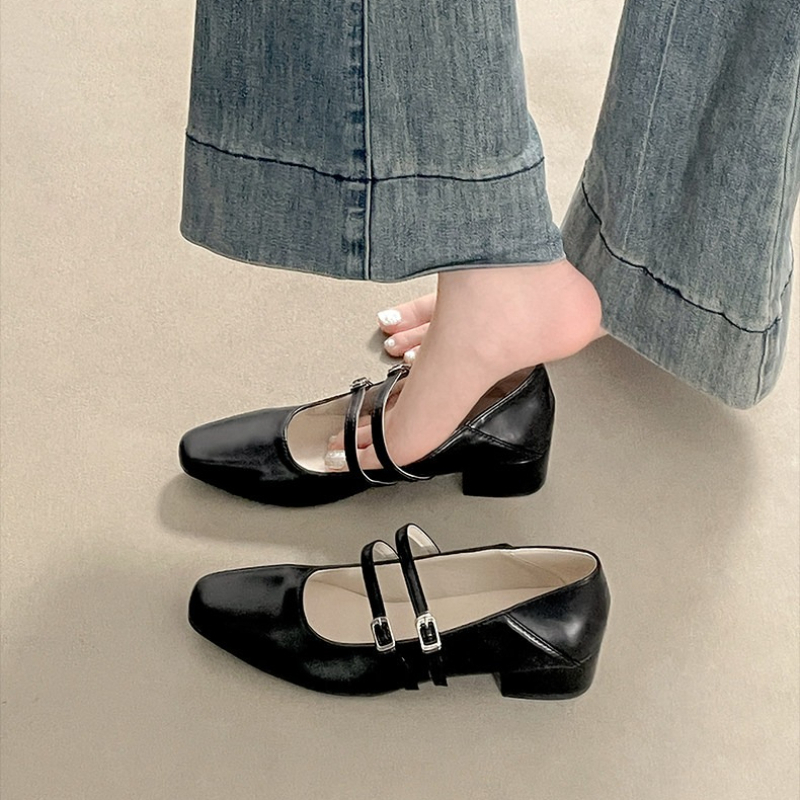 Square Toe Low Heel Women Silv - Women'S Heels 评论和价格