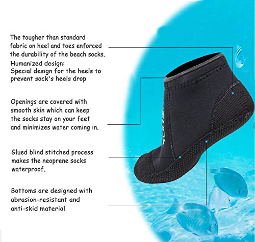 3mm Neoprene Diving Socks Beac - Women'S Shoes Neuropathy 评论和价格