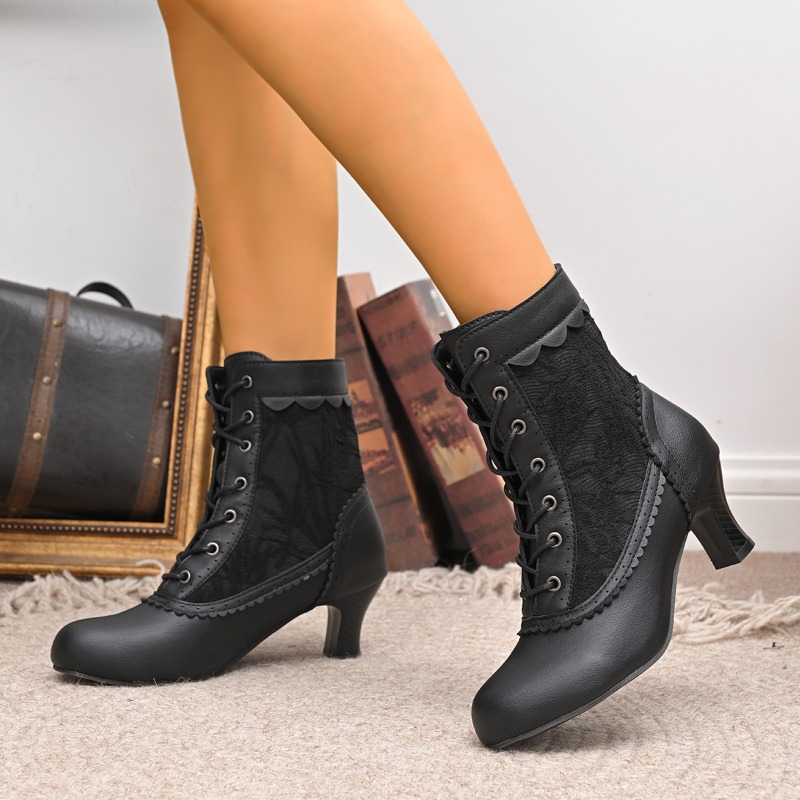 Women Closed Toe Med Heel Lace - Court Heel Pointed 评论和价格